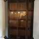 Vitrine murale pour collection ou autre en bois, verre et laiton