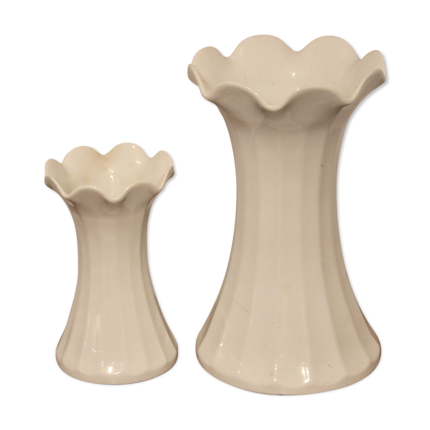 Pair of white porcelain