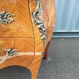 Old style chest of drawers Louis XV marquetry marble top