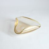 Triangular gold flecked Murano glass vide-poche bowl, Italy 1970s.