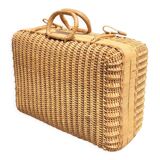 Braided rattan briefcase suitcase