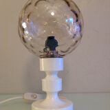 Bedside lamp globe in tinted glass / vintage 60s-70s