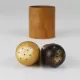 Carl Aubock II "The Bombs" salt and pepper shakers, walnut & horn, 1950s
