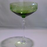 5 colored champagne glasses