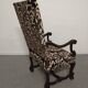 Pair of oak state armchairs, France, late 18th century