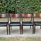 Suite of 4 rosewood chairs by Cor Botenbal for Fristho Franeker