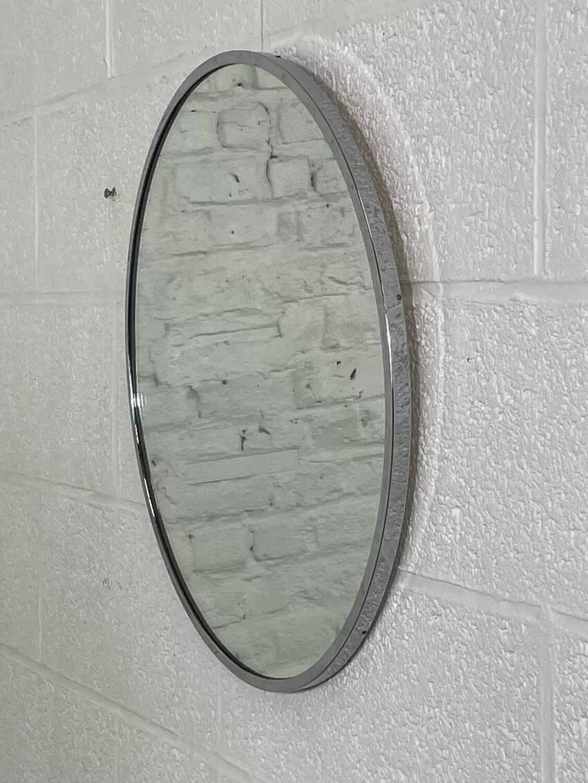 Miroir vintage chromé rond