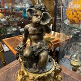 18th bronze table lamp