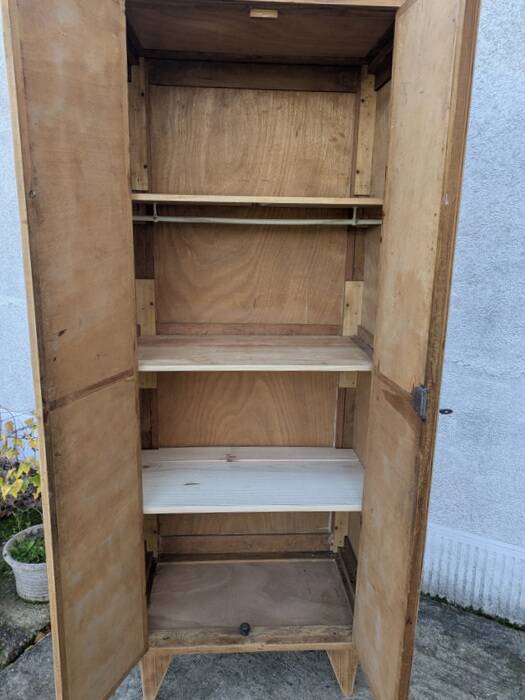 Parisian wardrobe in natural wood