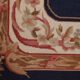 Deep blue Needlepoint Area Rug Traditional Handmade Wool Tapestry Rugs- 91x152cm