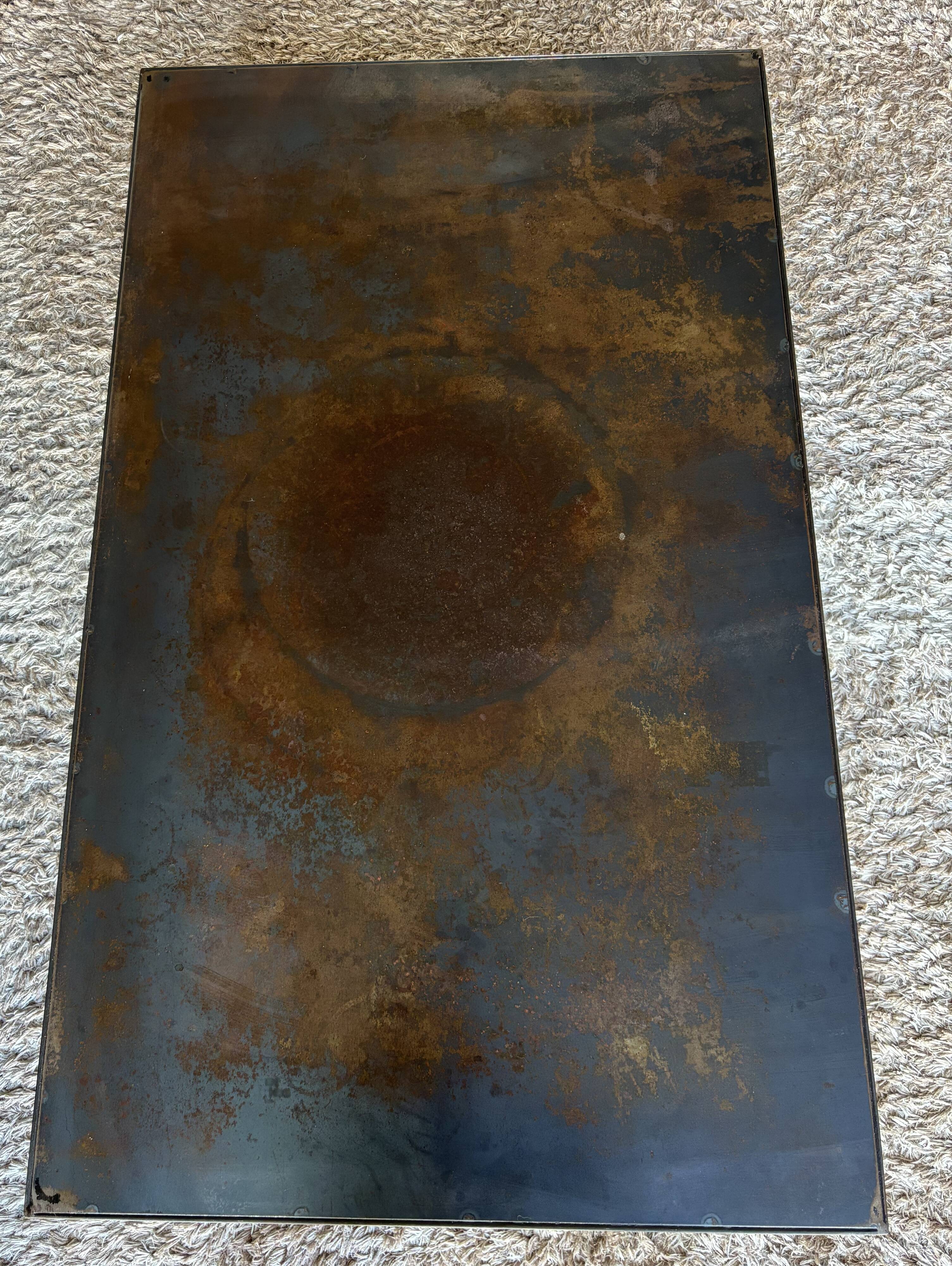 Table basse acier
