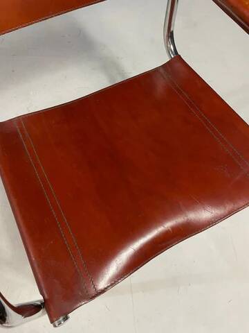 Vintage chrome and leather chair