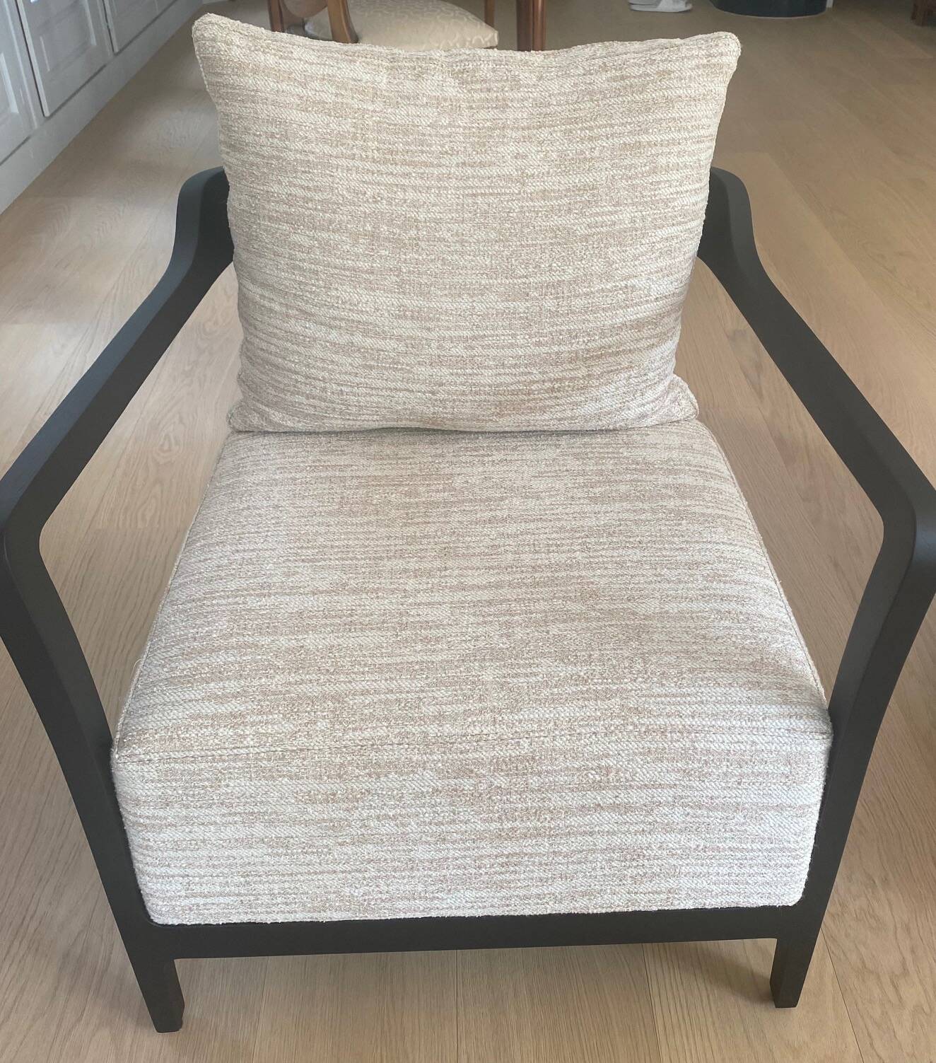 Pair of Be Bop armchairs – Specchio Nature fabric – excellent condition