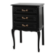 Louis XV Style Chest of Drawers in Black Lacquered Oak, France, 1950s