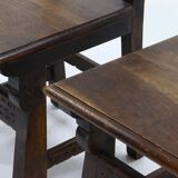 Ensemble de 2 chaises en chêne sculpté à la main espagnol du 19ème siècle