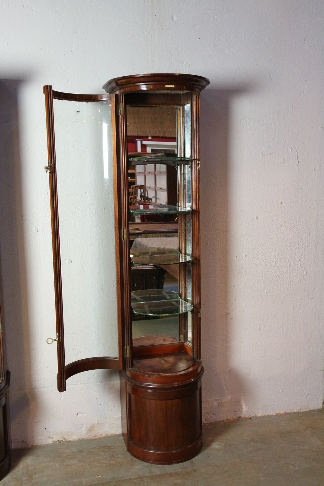 Set of 2 antique display cabinets