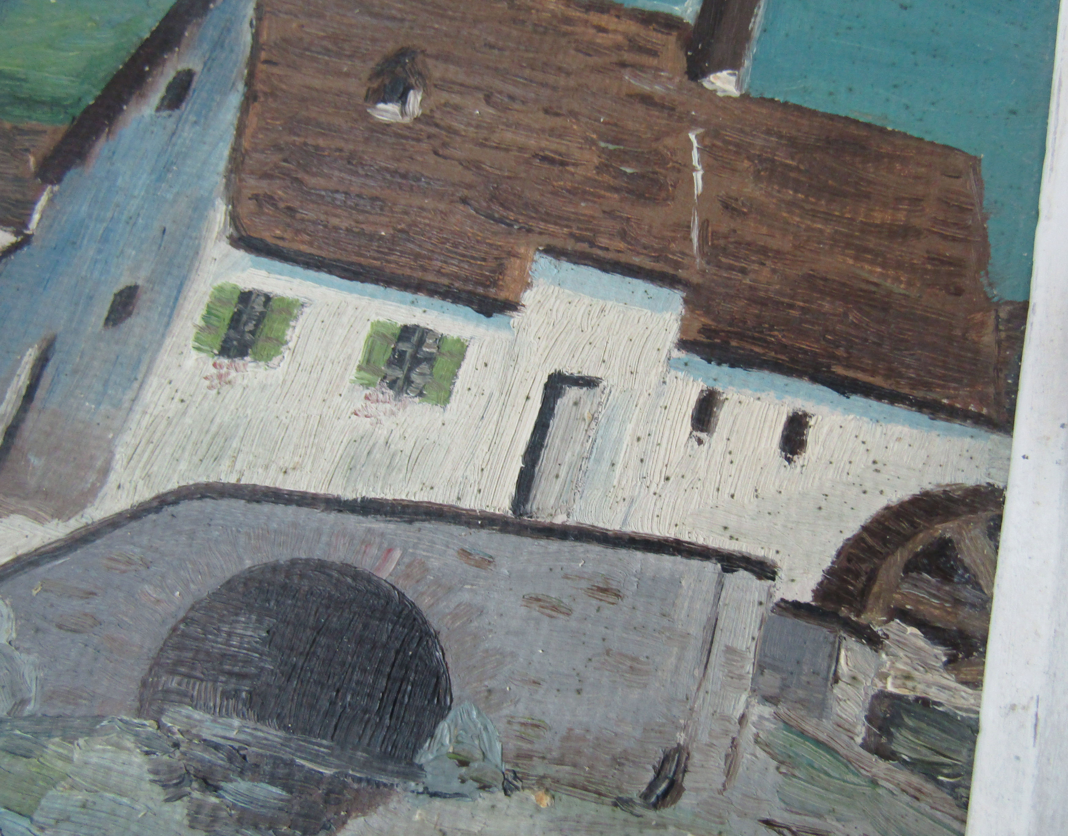 Oil painting, mountain landscape