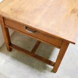 Vintage wooden farmhouse dining table