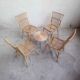 Lot de 4 chaises rotin