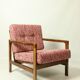 Fauteuil scandinave rétro design chair crabe rouge 1965 fauteuil en bois de salon milieu de siècle style Boho