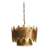 Lampe à pédant danoise en laiton Svend Aage Holm Sorensen
