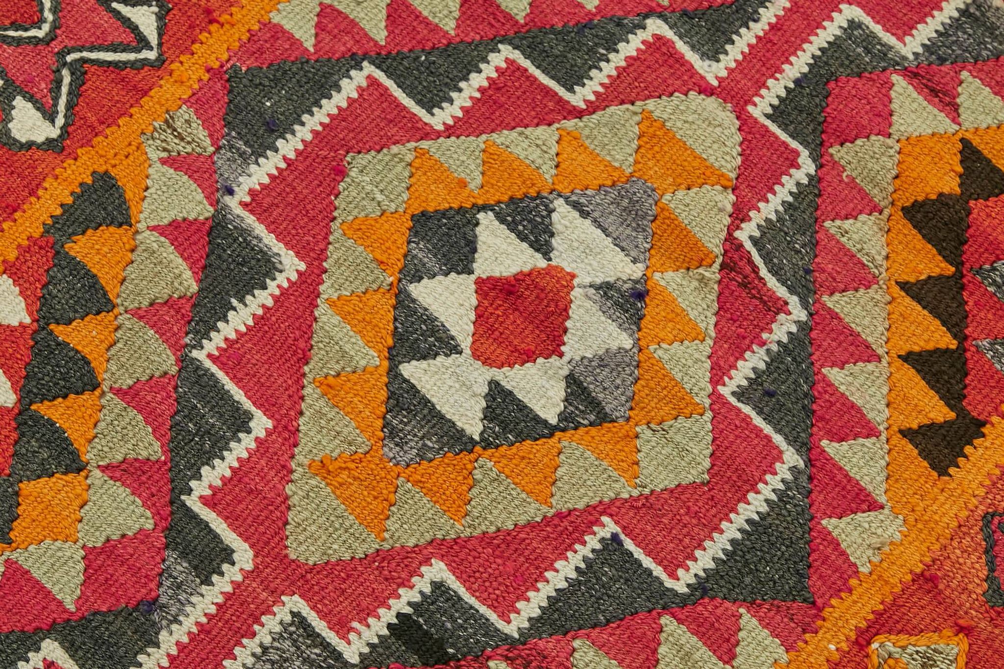 Tapis kilim vintage Herki tissé à la main en Turquie 100 cm x 326 cm