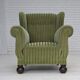 Fauteuil danois en velours vert et frêne, années 1950