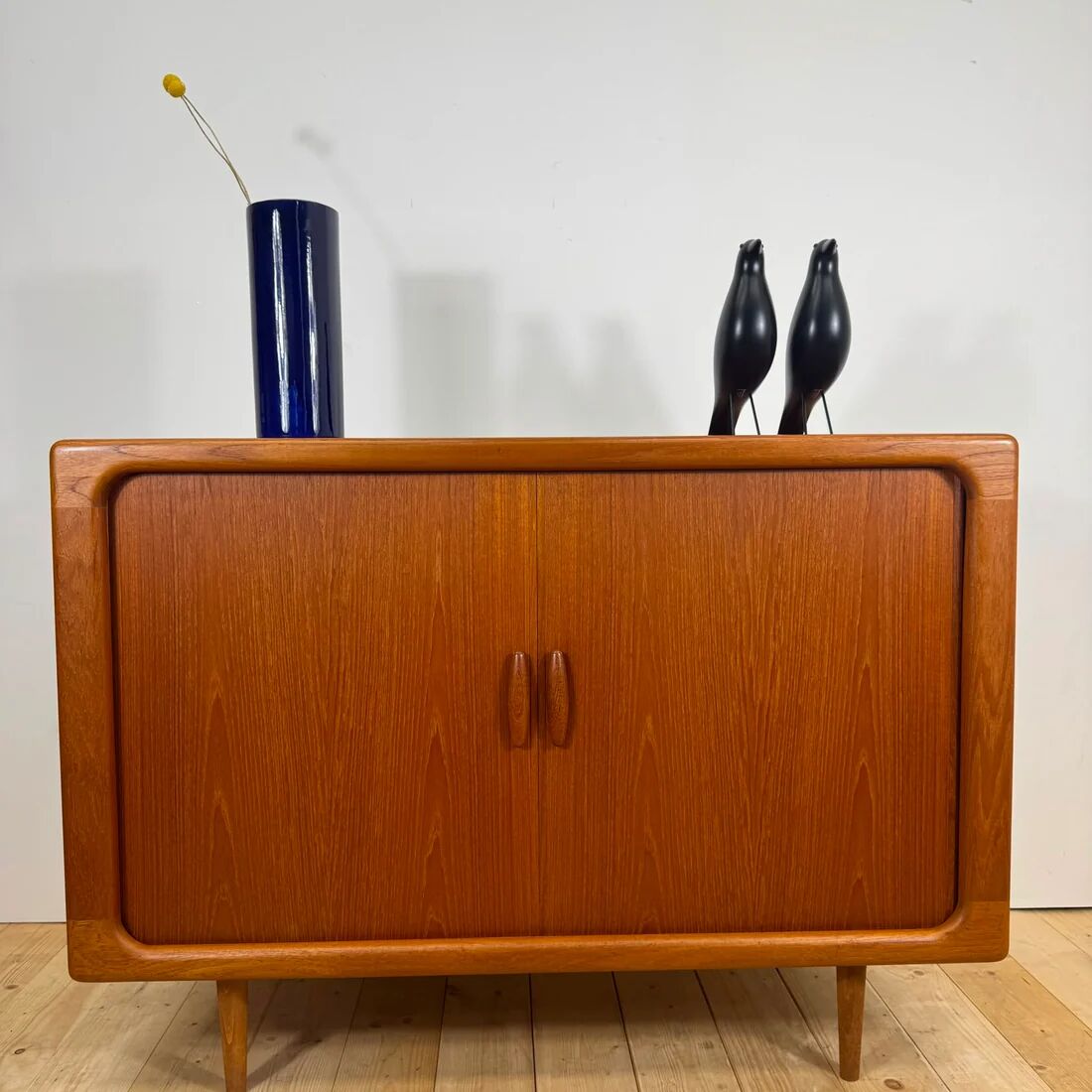 Dyrlund buffet in teak with sliding doors, Denmark 1960.