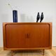 Dyrlund buffet in teak with sliding doors, Denmark 1960.
