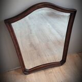 Trapezoid wood mirror 58x73