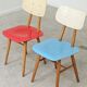 Paire de chaises bois TON Bystrice Thonet rouge et bleu