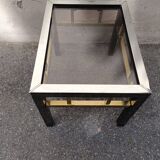 Table basse 80' chrome laiton vintage