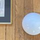 Small antique ceiling light or half-moon wall sconce 16 cm white glass