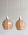 Pink and silver Clichy glass pendant light