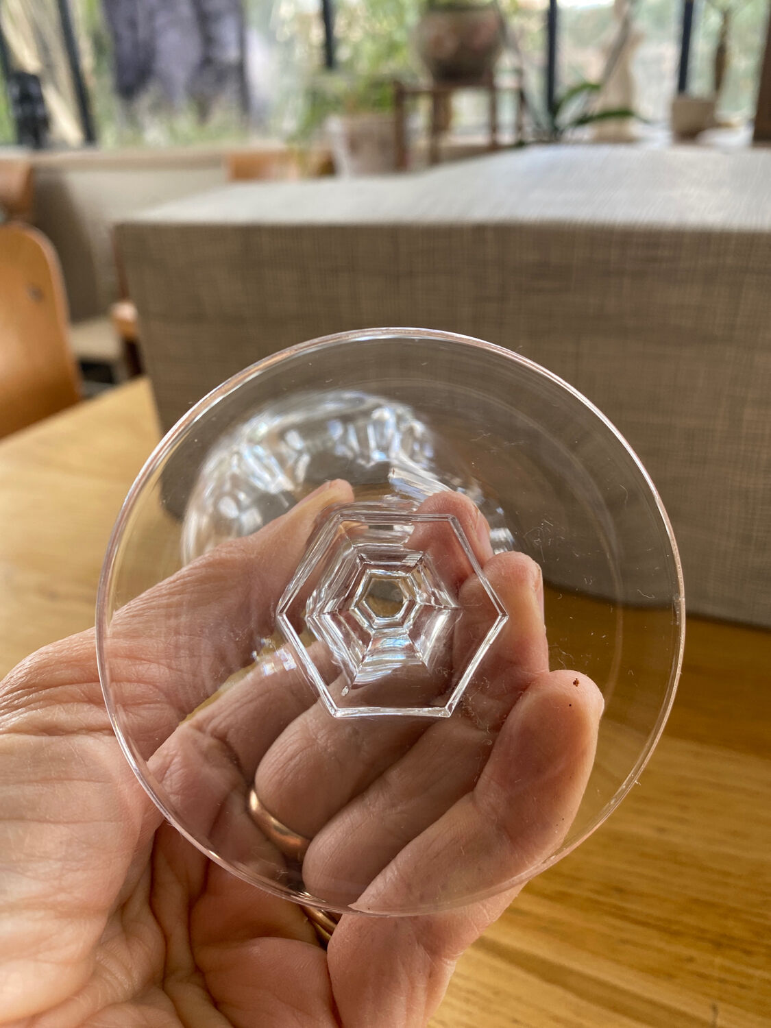 Set of 6 glasses with cristal d'Arques