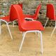 Ensemble de 4 chaises rouges modèle europa