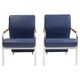 Pair of blue Niccola sun loungers by Andrea Branzi for Zanotta