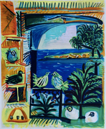 Original travel poster Pablo Picasso Côte d'Azur Mourlot 1962