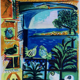 Original travel poster Pablo Picasso Côte d'Azur Mourlot 1962