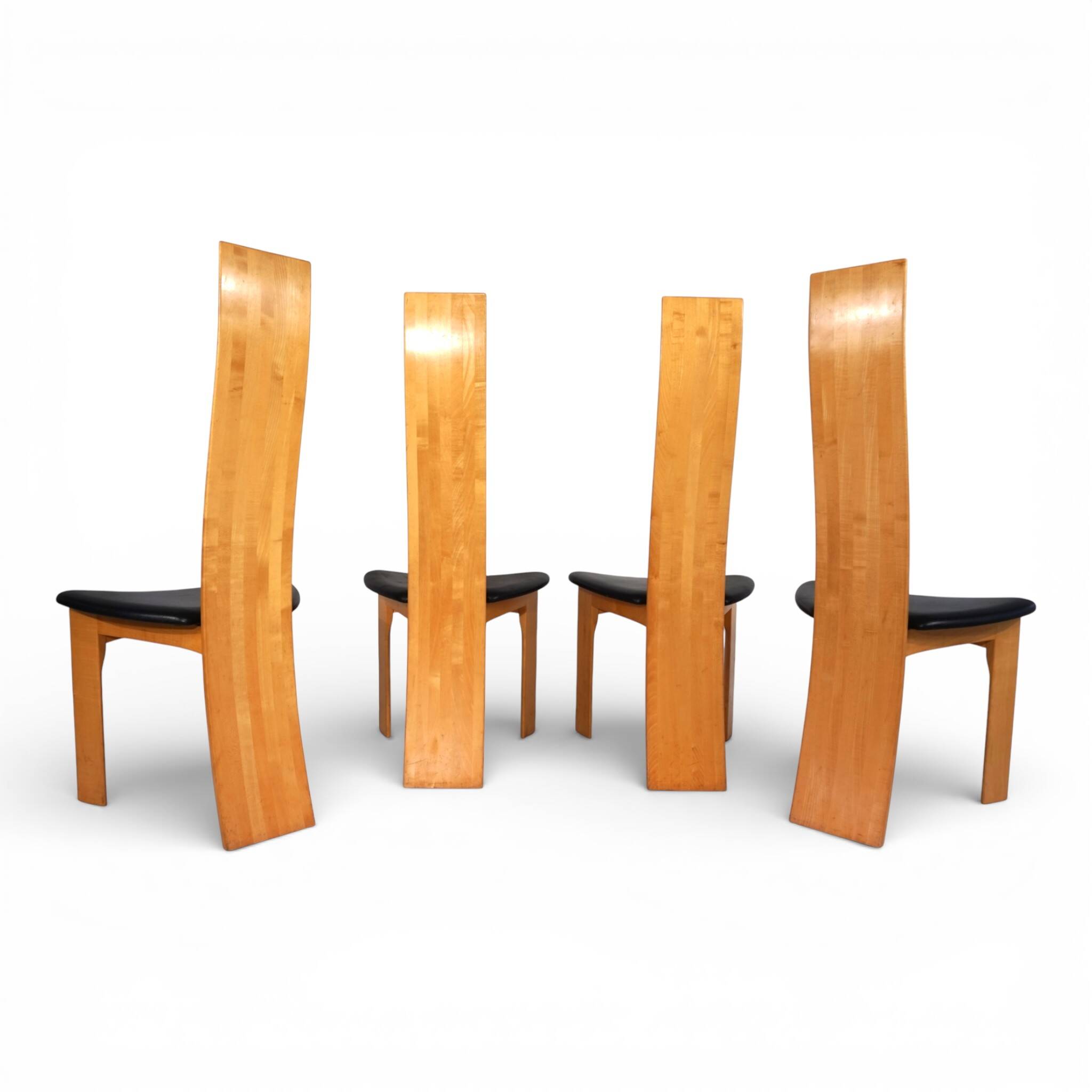Tranekaer set of 4 Iris dining chairs by Bob van den Berghe, 1980