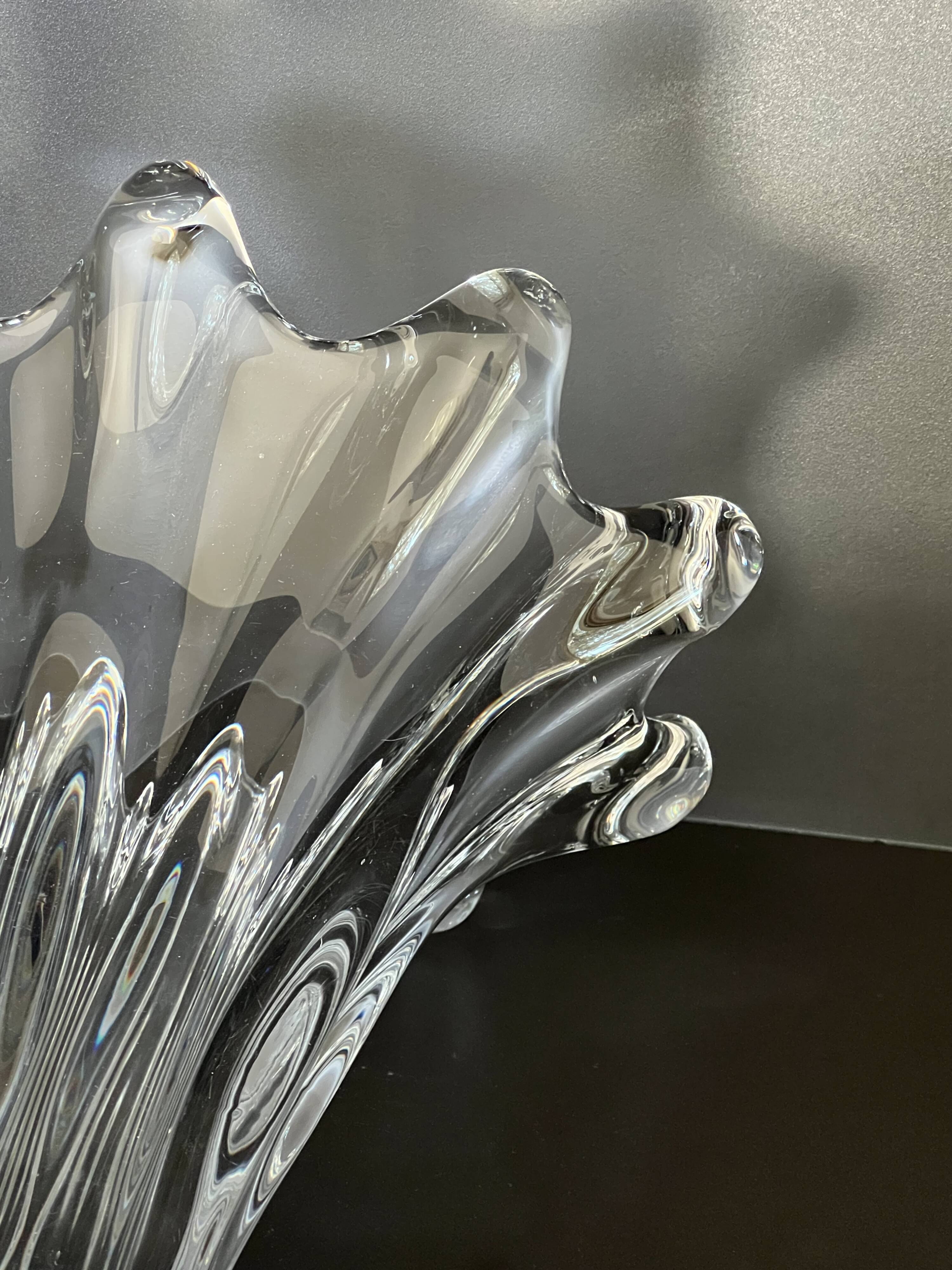 Crystal vase called "Giraffe Head" by Art Vannes France, 1950s.