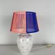 Lampe vintage céramique et abat-jour scoubidou