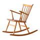 Scandinavian rocking chair 1950s/60s in beech and teak