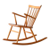 Scandinavian rocking chair 1950s/60s in beech and teak