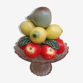 Coupe à fruits en faïence