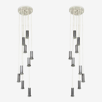 2 raak cascade hanging lamps, 1970