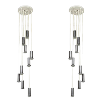 2 raak cascade hanging lamps, 1970