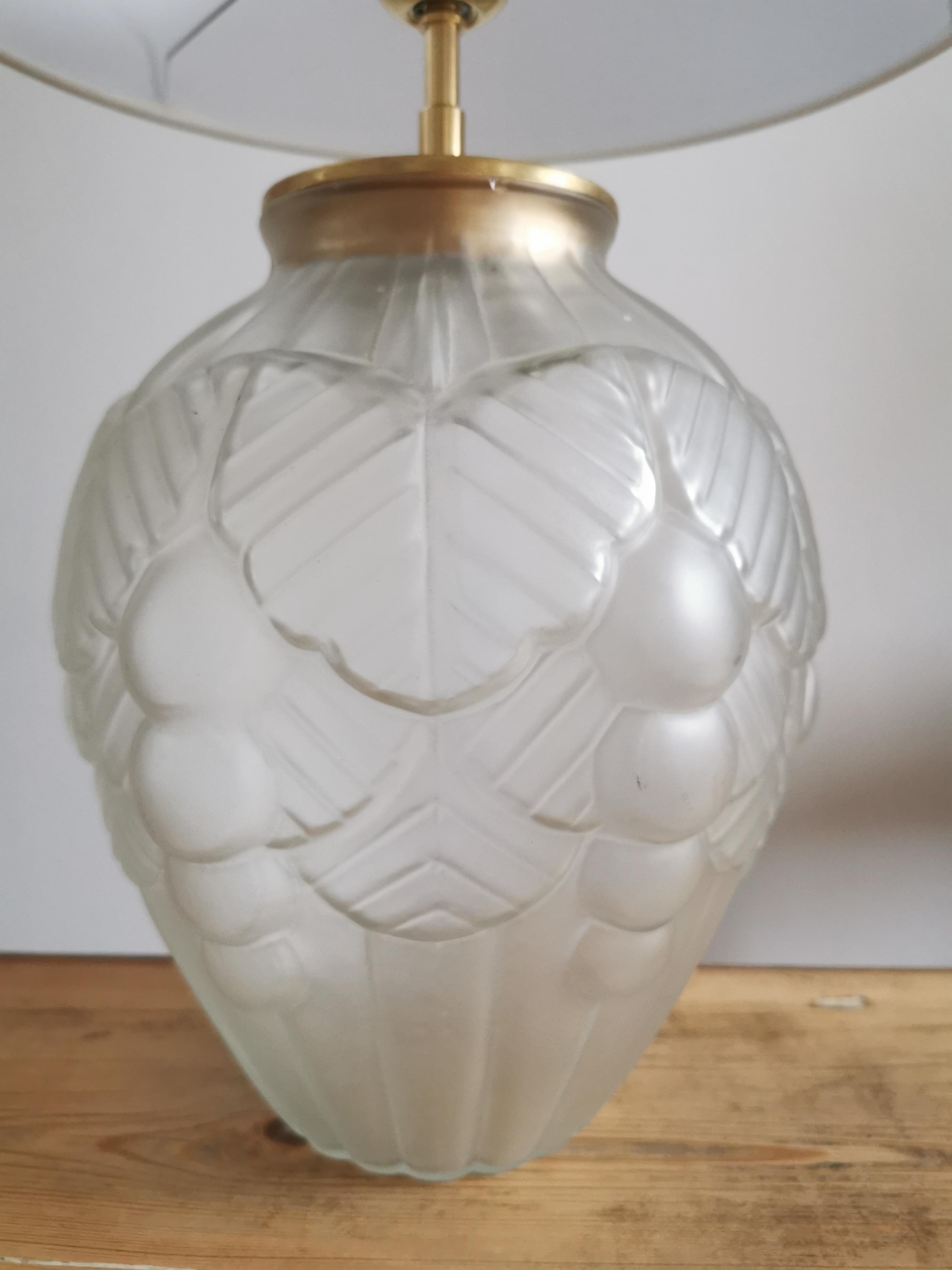 Art Deco lamp in polished glass