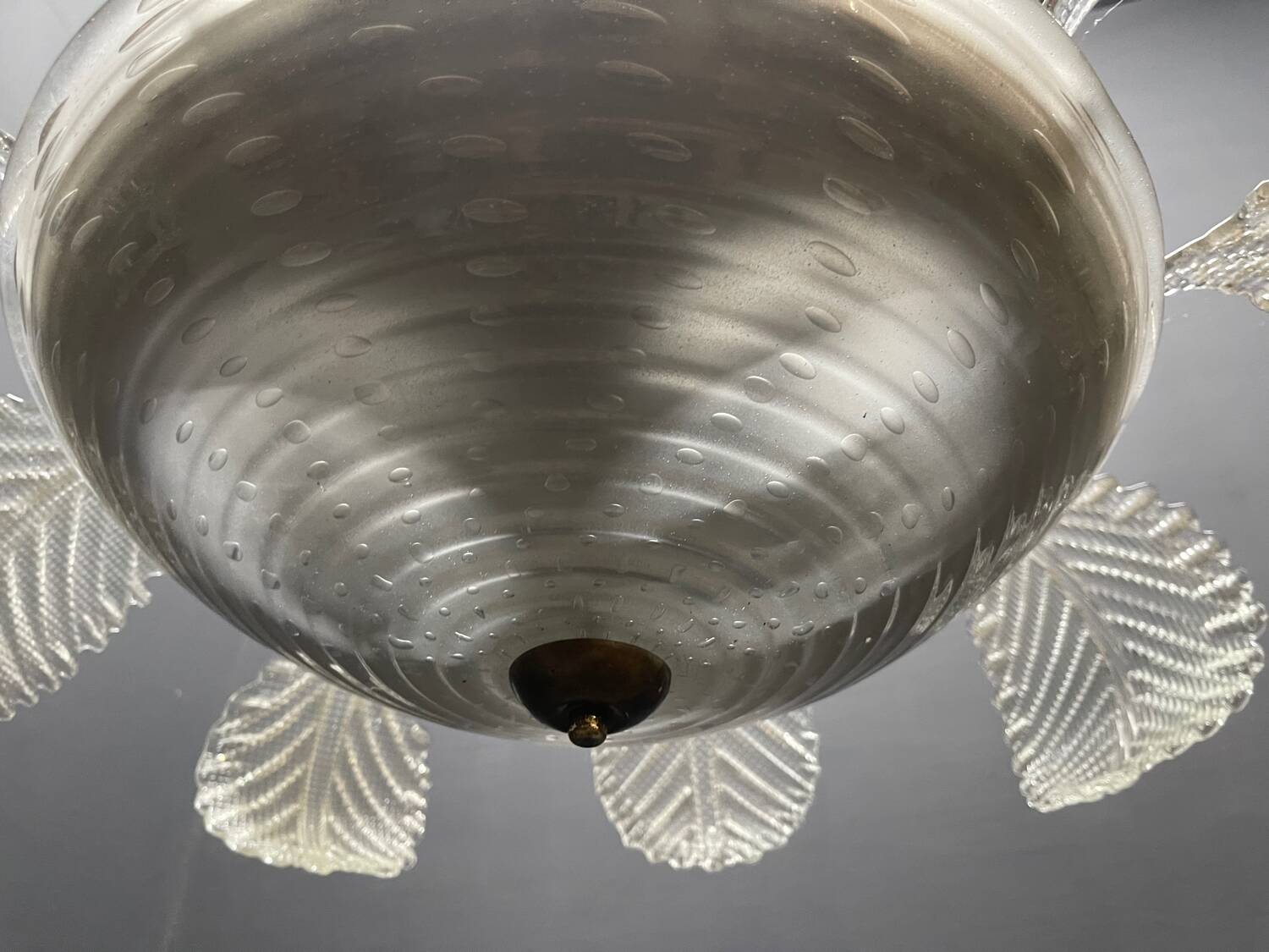 Grand lustre cascade en verre de Murano Barovier, années 1940