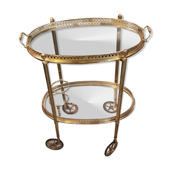 Rolling vintage brass dessert